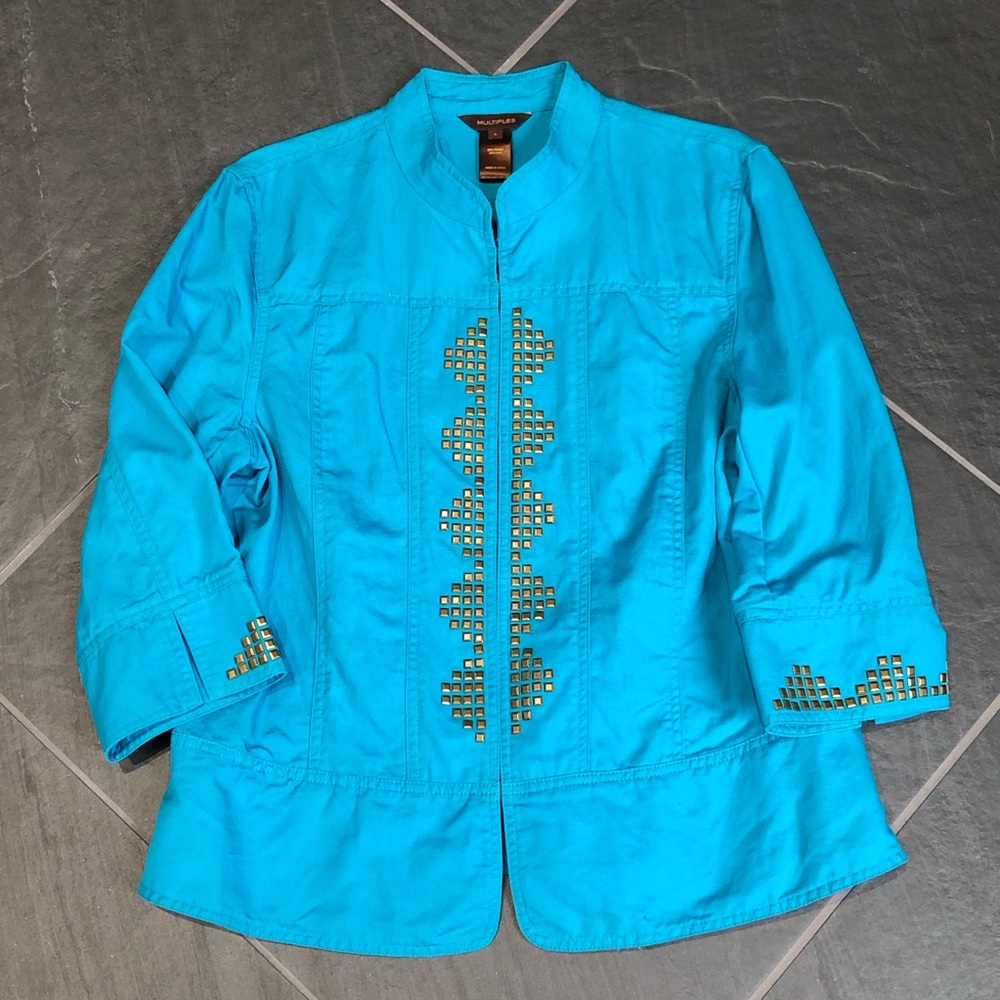 Turquoise Studded Jacket Size L